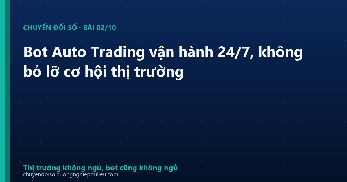 Bot Auto Trading vận hành 24/7, không bỏ lỡ cơ hội thị trường