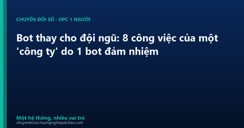 Bot thay cho đội ngũ: 8 công việc của một ‘công ty’ do 1 bot đảm nhiệm
